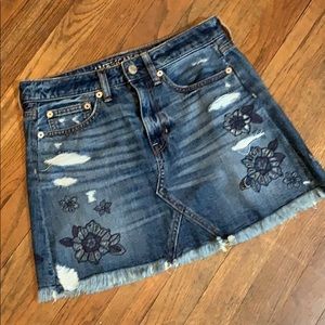 AEO denim mini skirt